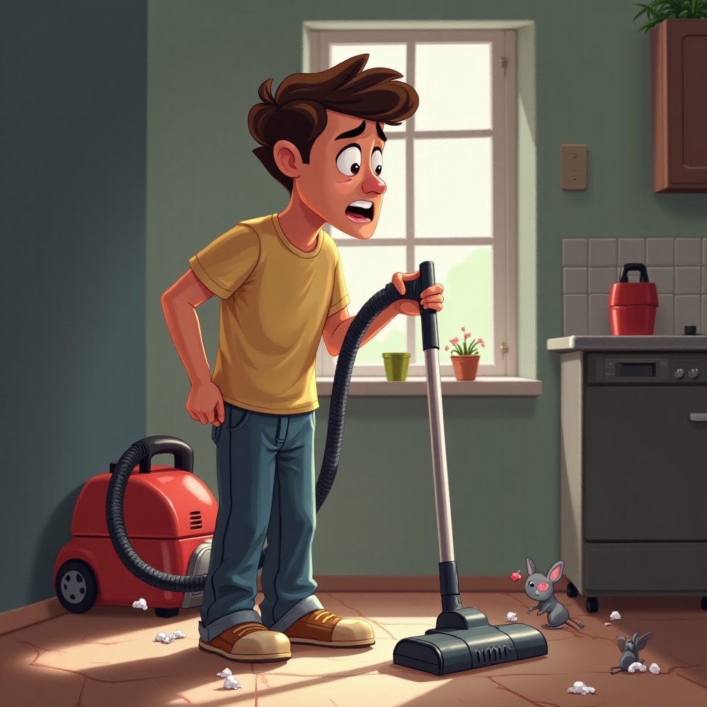 i accidentally vacuumed mouse droppings